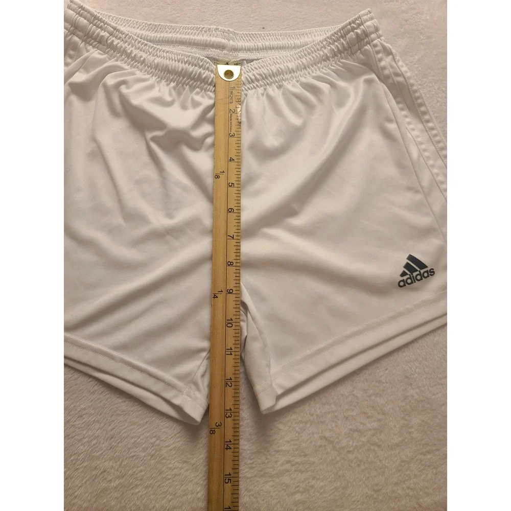 Adidas Primegreen Aeroready Soccer Shorts White Men's Medium 3-Stripe Athletic